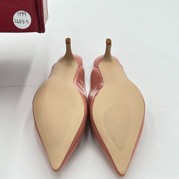 YDN Nude Pointed Toe Low Heel Loafers Slip on Mules Slide Sandals Kitten Shoes - Picture 7 of 8